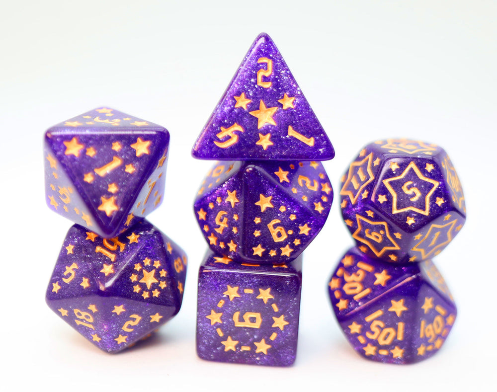RPG Dice Set - Shooting Stars (Xenon)