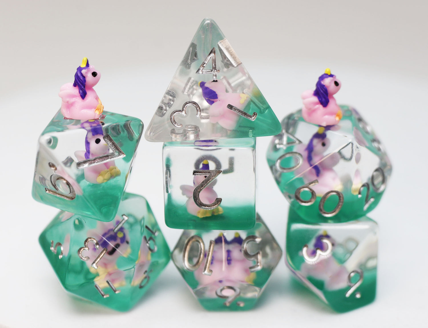 RPG Dice Set - Enchanting Unicorn