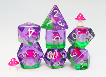 RPG Dice Set - Fae Mushrooms