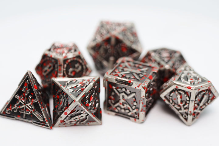 Metal RPG Dice Set - Vampiric Sword