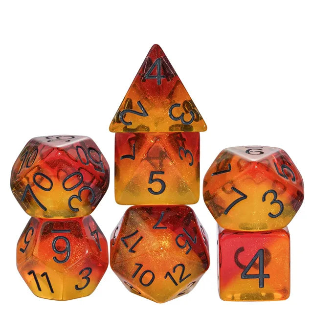 RPG Dice Set - Fiery Sweets