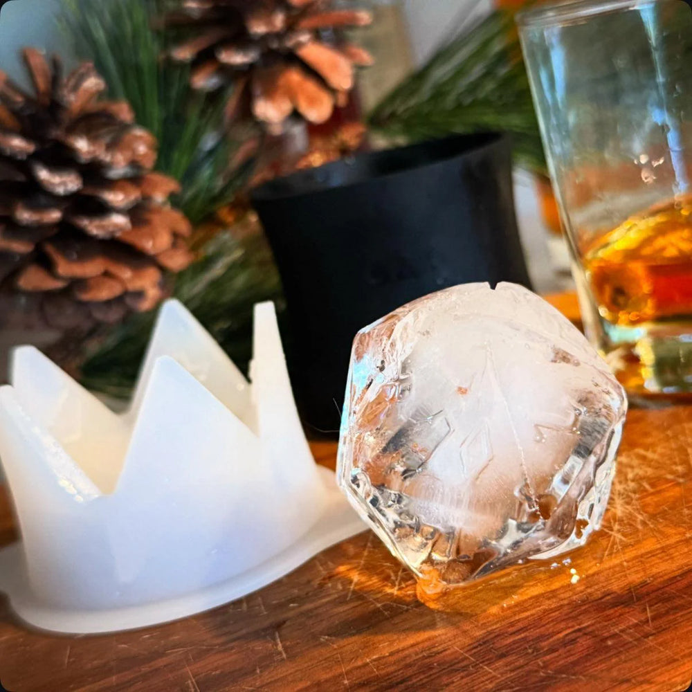 Boulder Ice Mold - Whiskey Stone D20 (55mm)