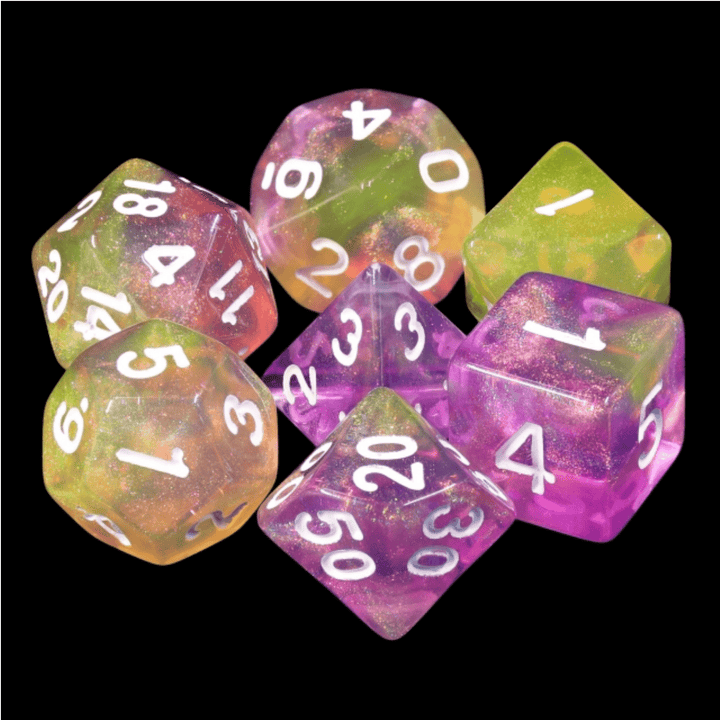 RPG Dice Set - Lemon Jelly