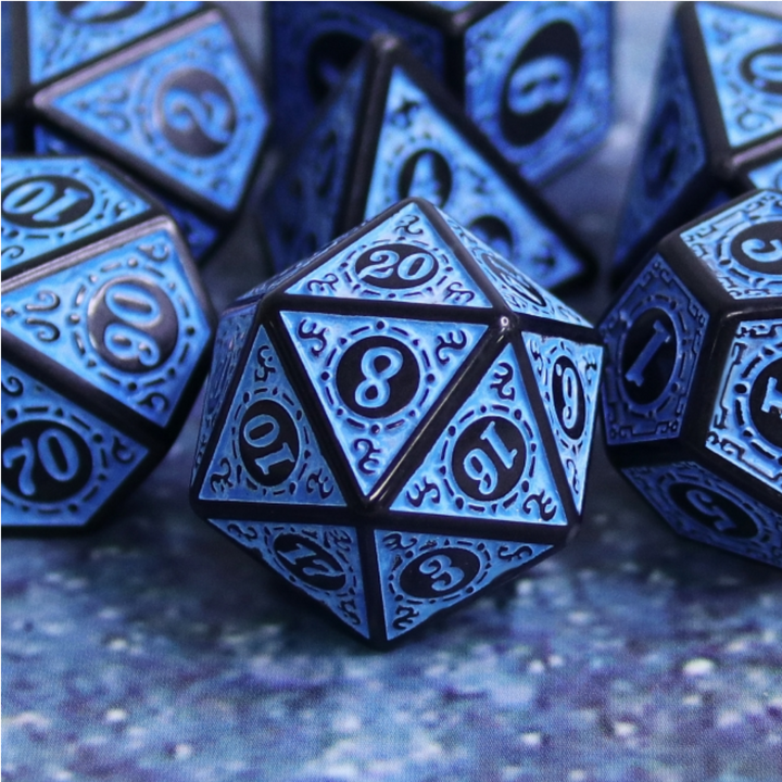 RPG Dice Set - Magic Flame (Blue)