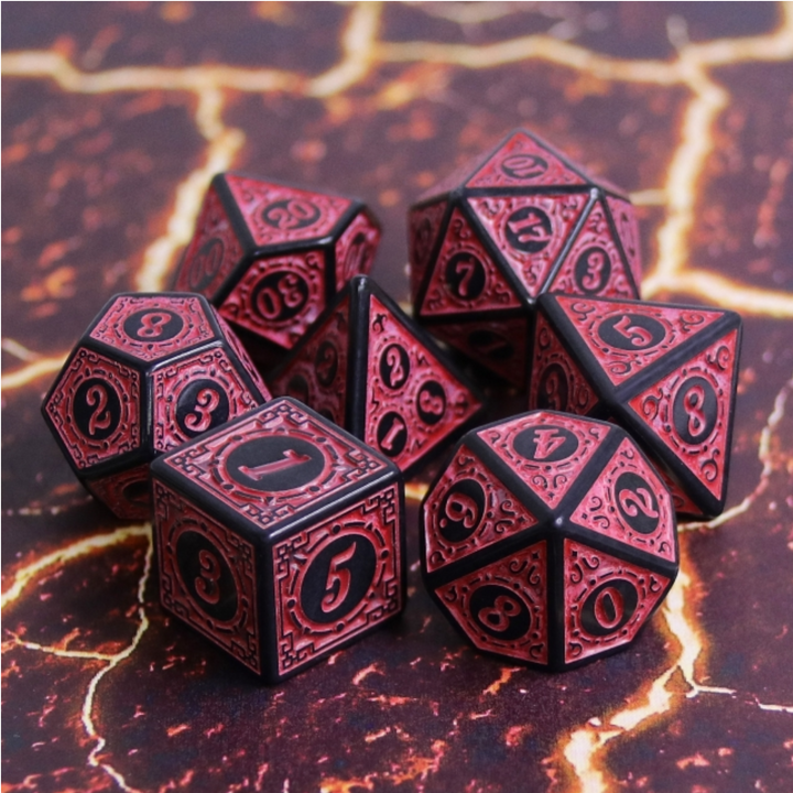 RPG Dice Set - Magic Flame (Red)
