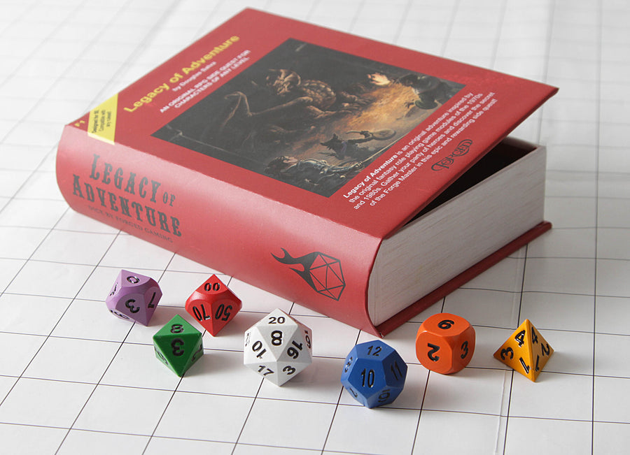 Metal RGP Dice Set - Legacy of Adventure