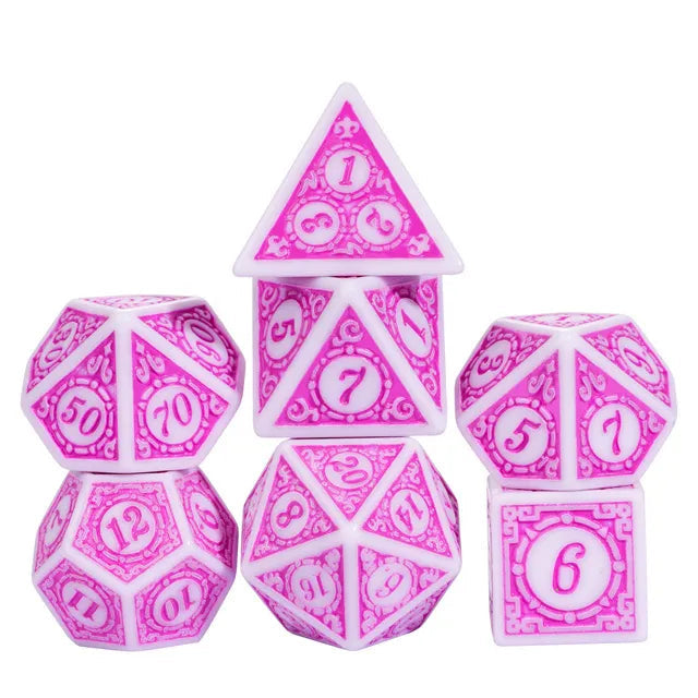 RPG Dice Set - Bubblegum Motif