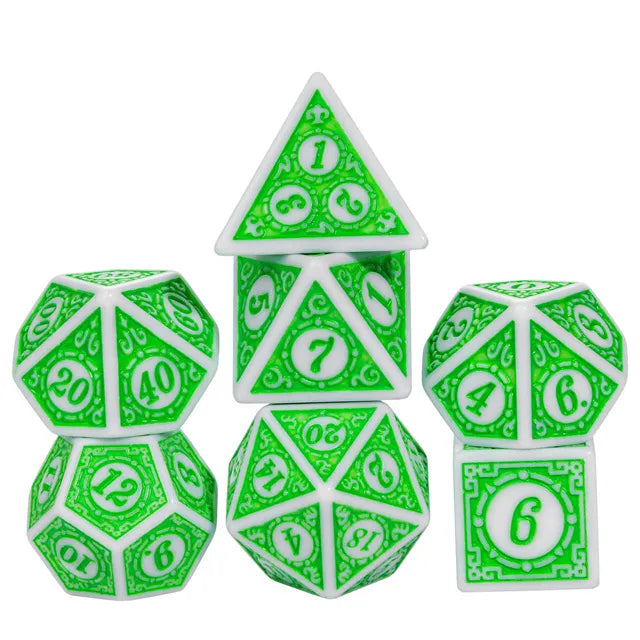 RPG Dice Set - Leafy Motif