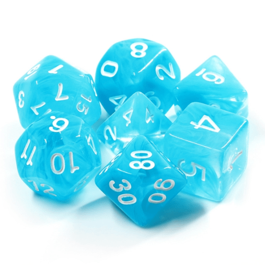RPG Dice Set - Ocean Swirl