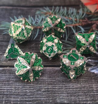 Metal RPG Dice Set - Elvish Arrow