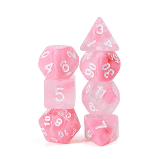 RPG Dice Set - Pink Rose