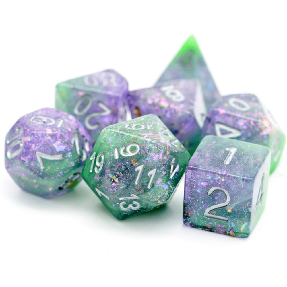 RPG Dice Set - Purple & Green Seabed Treasure