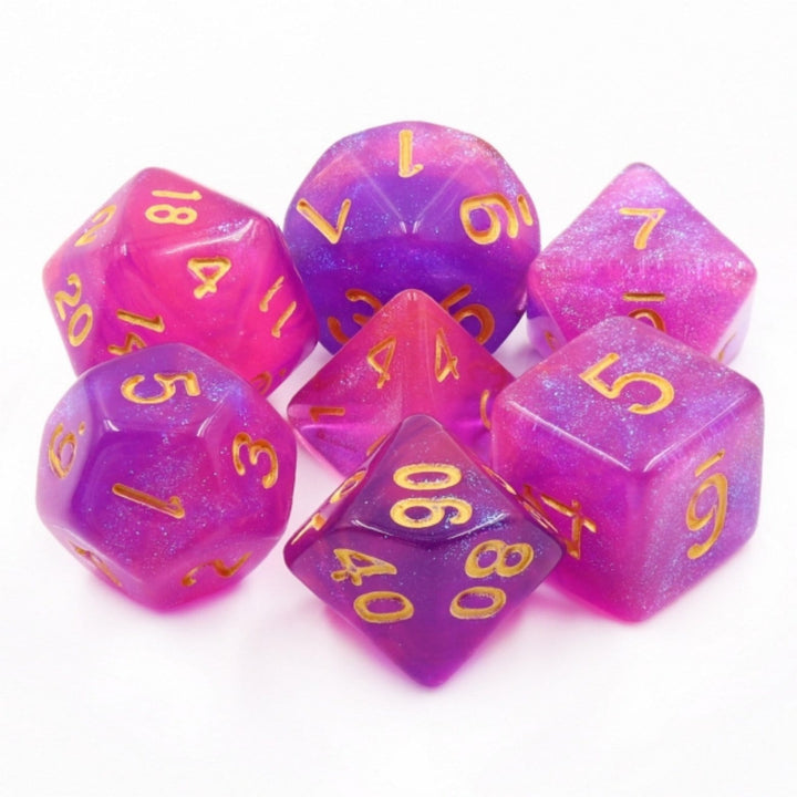 RPG Dice Set - Briar Rose Aurora