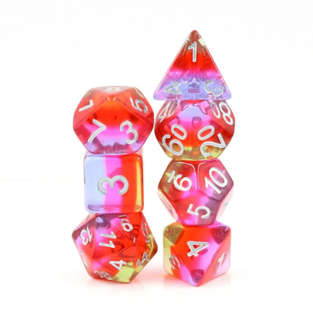 RPG Dice Set - Pomegranate Blossom