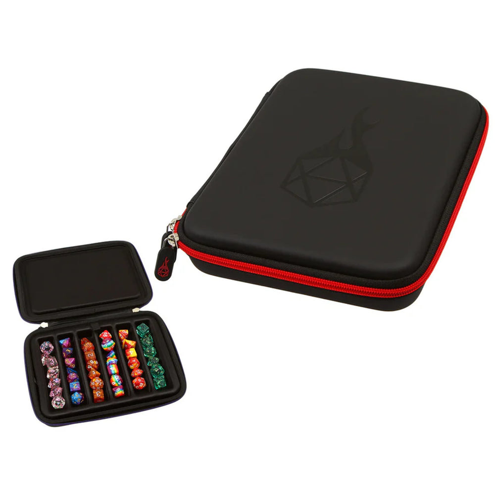 Zip-Close Dice Case & Tray - Red