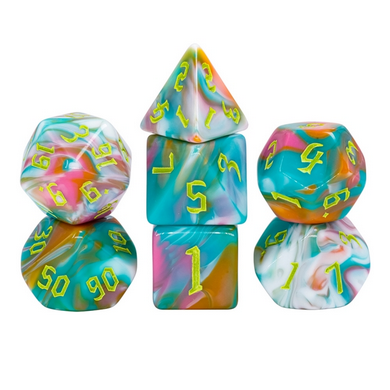 RPG Dice Set - Teal Sunrise