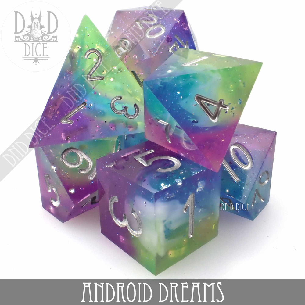 Sharp Edge Resin Dice Set - Android Dreams