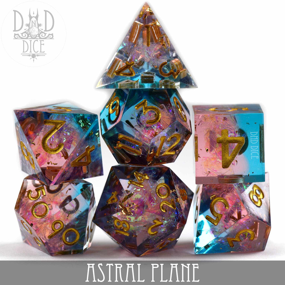 Sharp Edge Resin Dice Set - Astral Plane