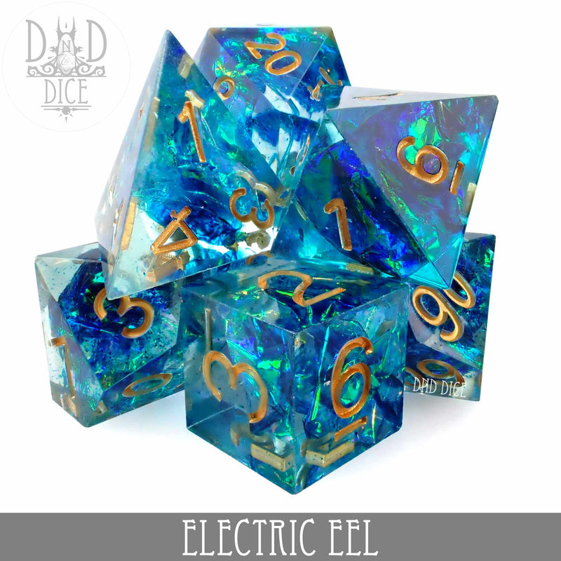 Sharp Edge Resin Dice Set - Electric Eel