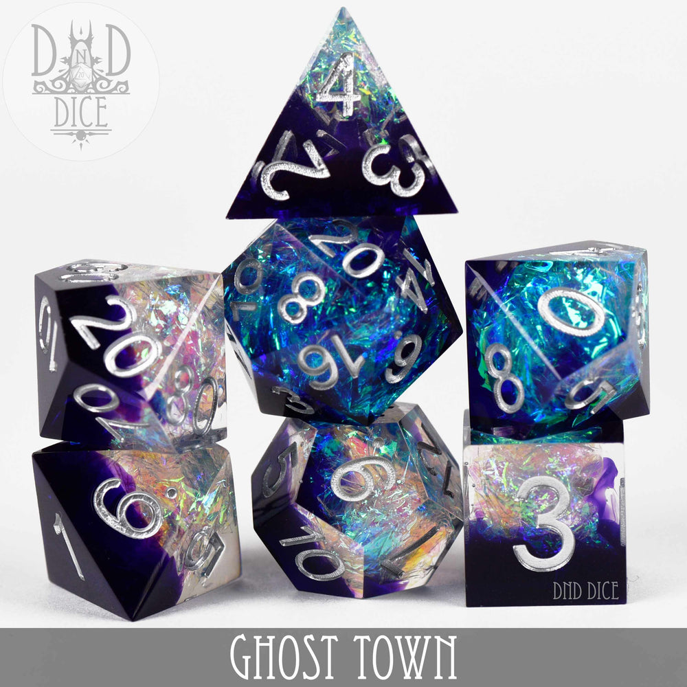 Sharp Edge Resin Dice Set - Ghost Town
