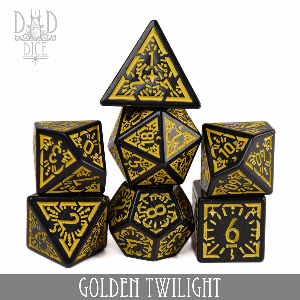 RPG Dice Set - Golden Twilight