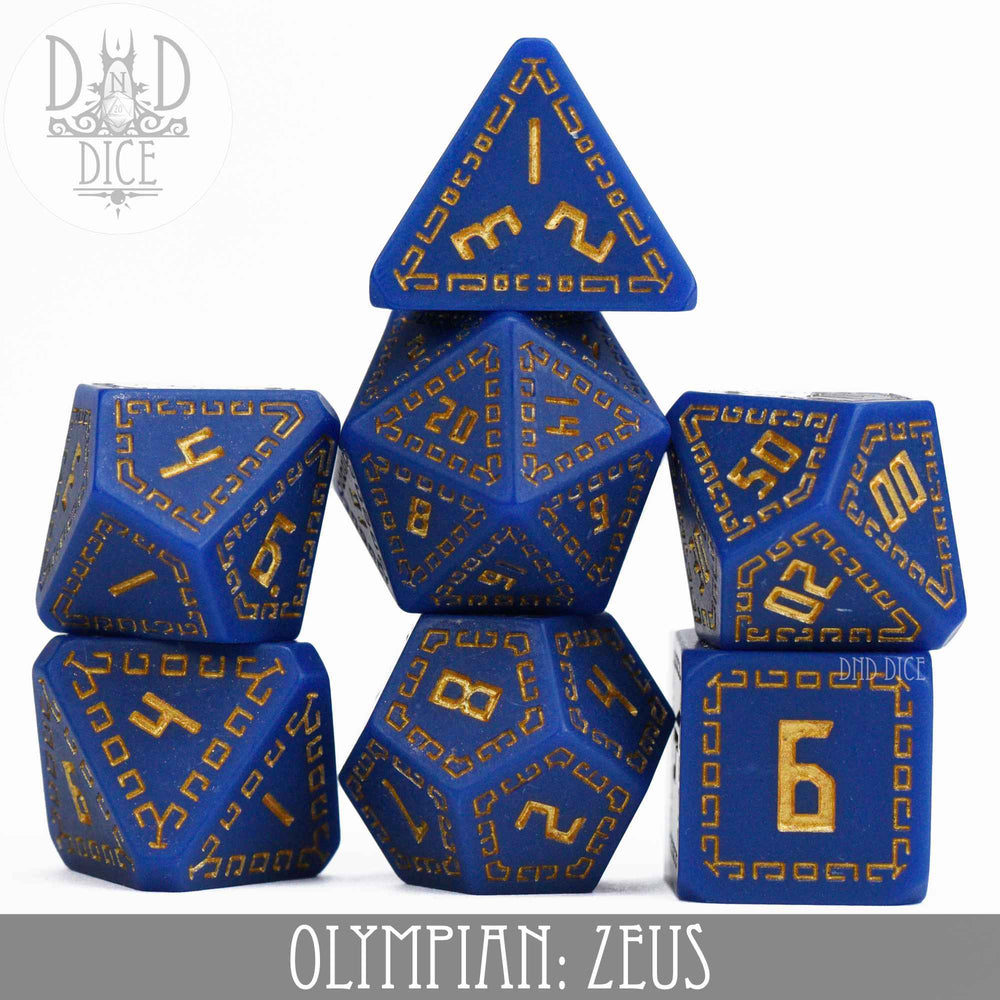 RPG Dice Set - Olympian (Zeus)
