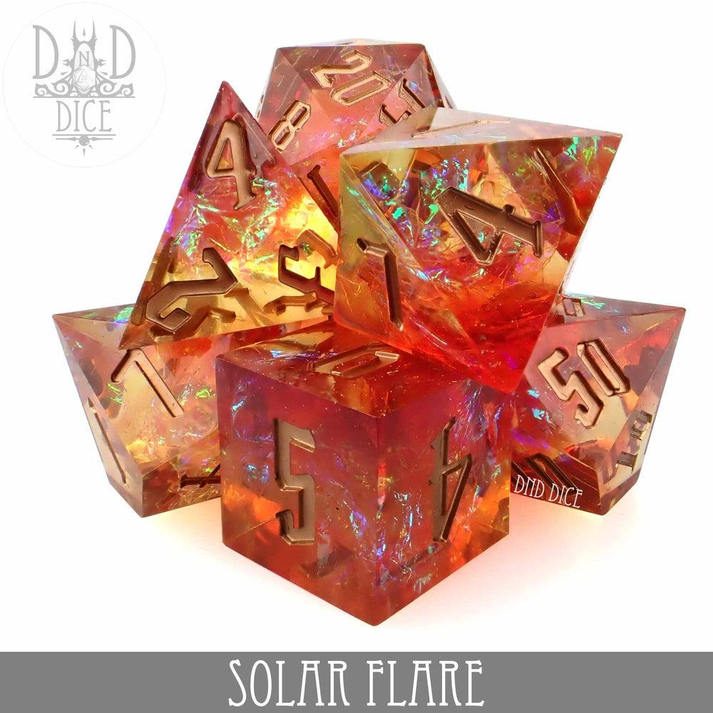 Sharp Edge Resin Dice Set - Solar Flare