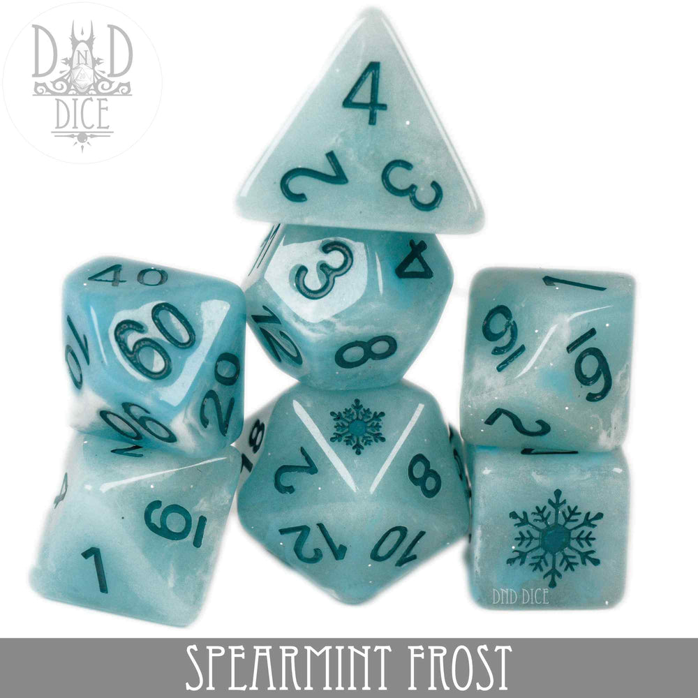 RPG Dice Set - Spearmint Frost