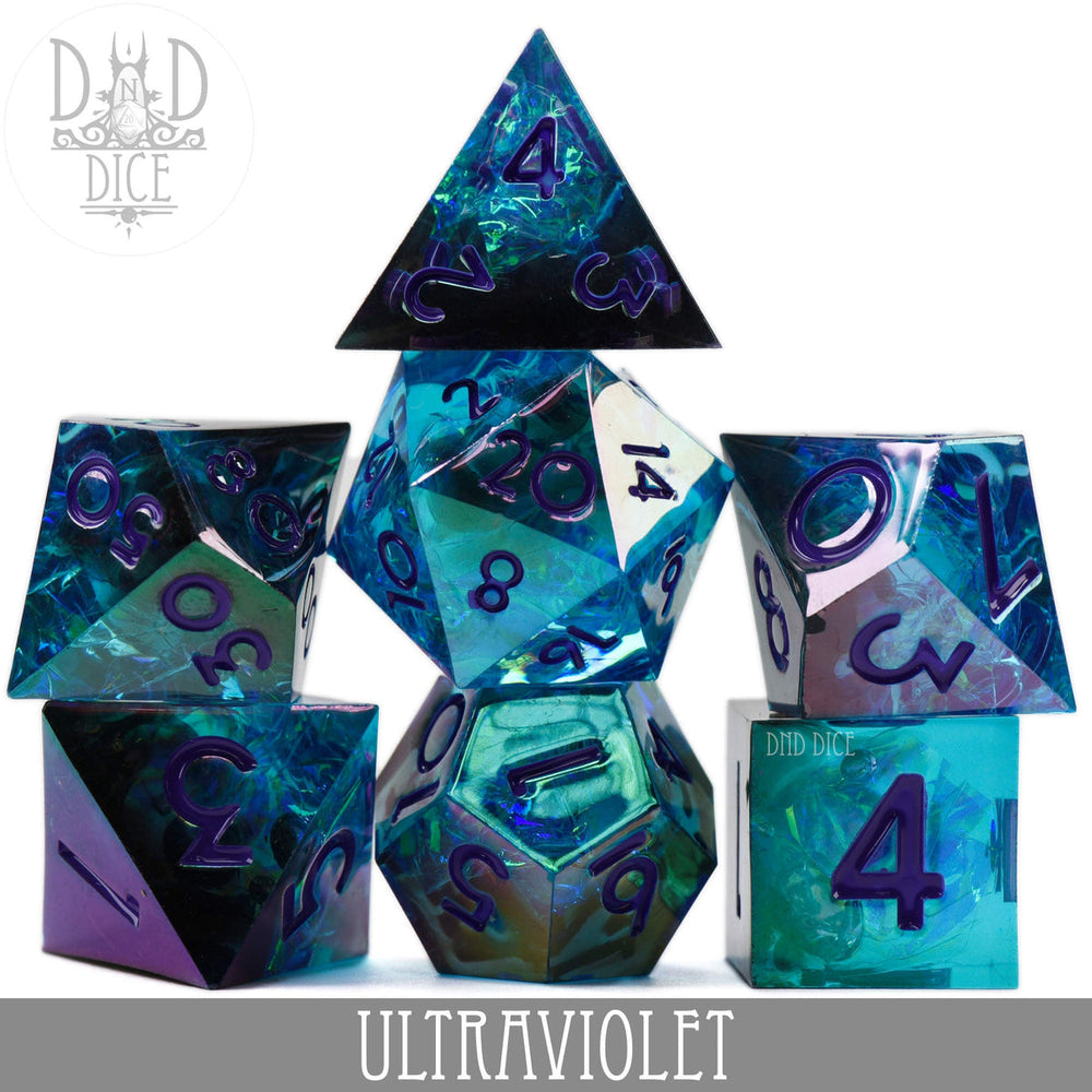 Sharp Edge Resin Dice Set - Ultraviolet