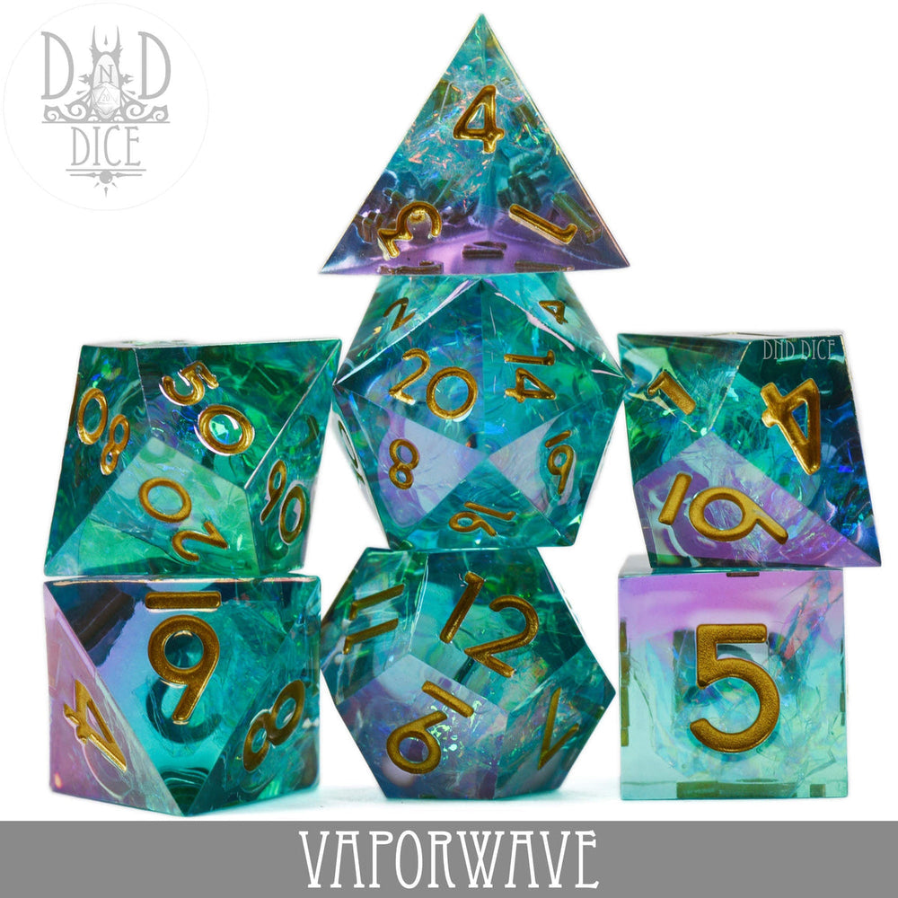 Sharp Edge Resin Dice Set - Vaporwave