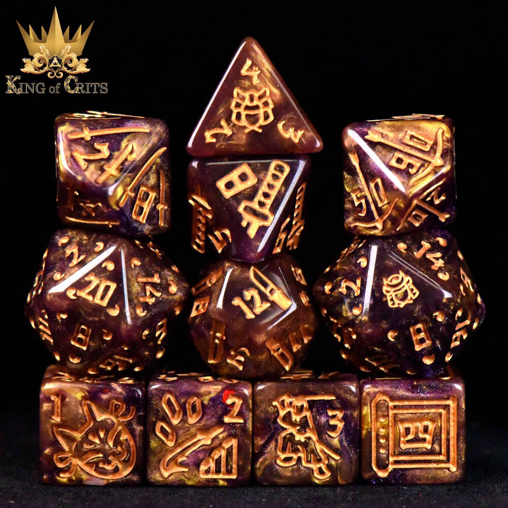 King of Crits Dice Set - Samurai Soul (11-Piece)