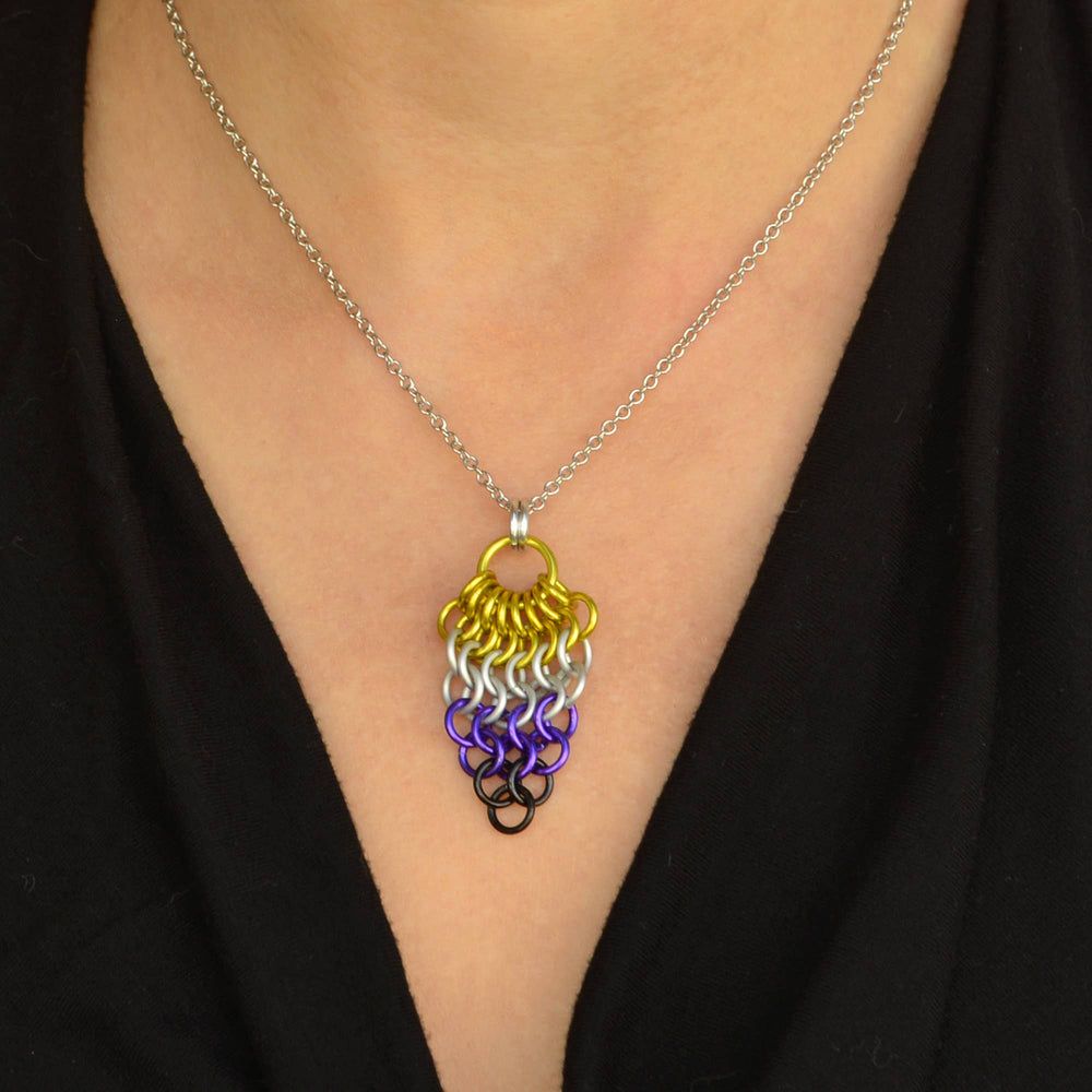 Pridemaille Cluster Pendant - Nonbinary