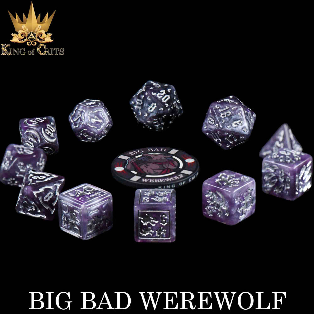 King of Crits Dice Set - Big Bad Werewolf (11-Piece)