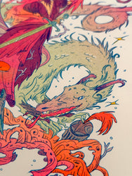Riso Print - Dragon Warrior