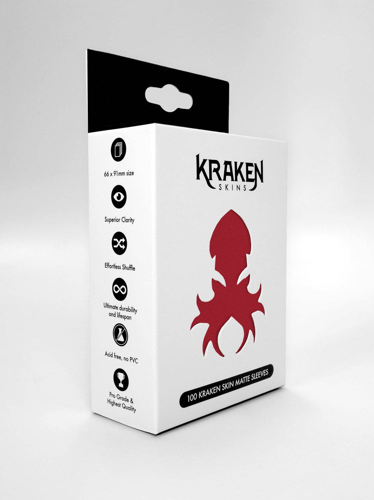 Kraken Skin Sleeves - Crimson Red Matte