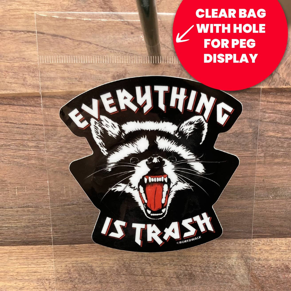 Vinyl Sticker - Everything Is Trash Raccoon