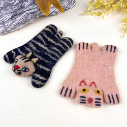 Animal Rug Coaster - Green Cat