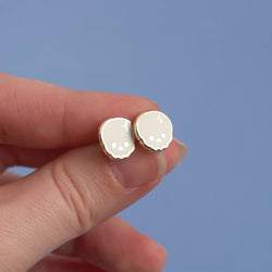 Enamel Earrings - Skull