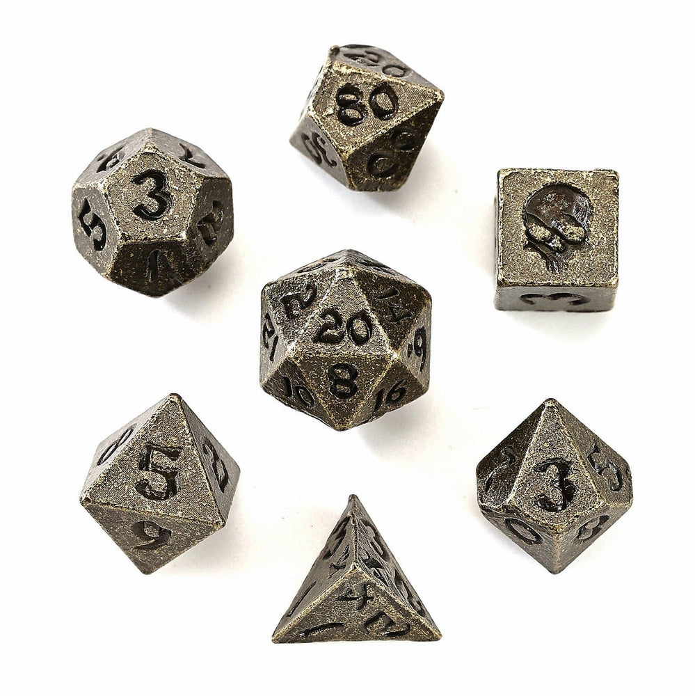 Mini Metal RPG Dice Set  - Unseelie Bottle (Ancient Bronze)