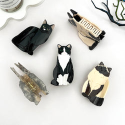 Hair Clip - Creative Black/White Cat
