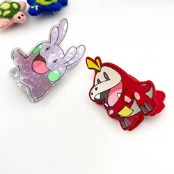 Hair Clip - Pink Monster