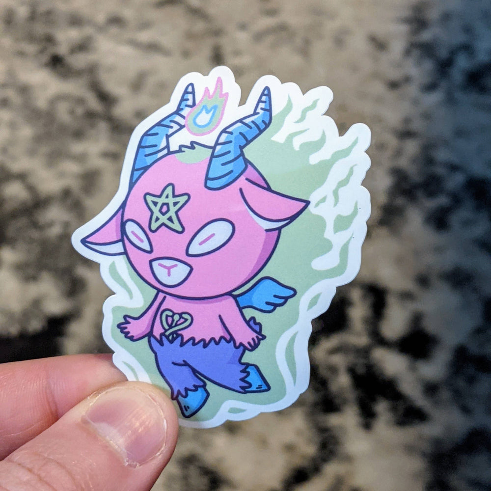 Vinyl Sticker - Kawaii Pastel Colored Baphomet