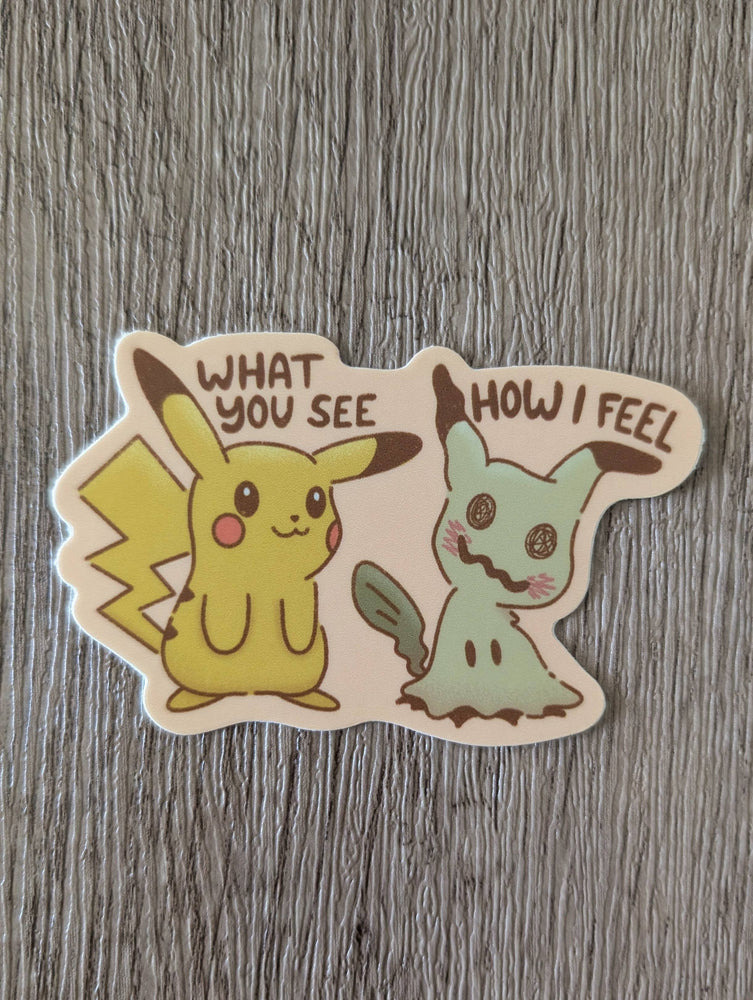 Vinyl Sticker - Pokémon Pikachu Mimikyu Masked