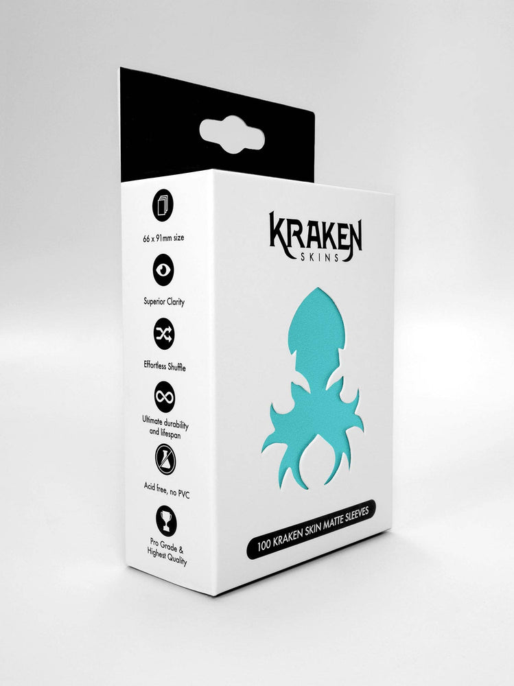 Kraken Skin Sleeves - Bright Turquoise Matte