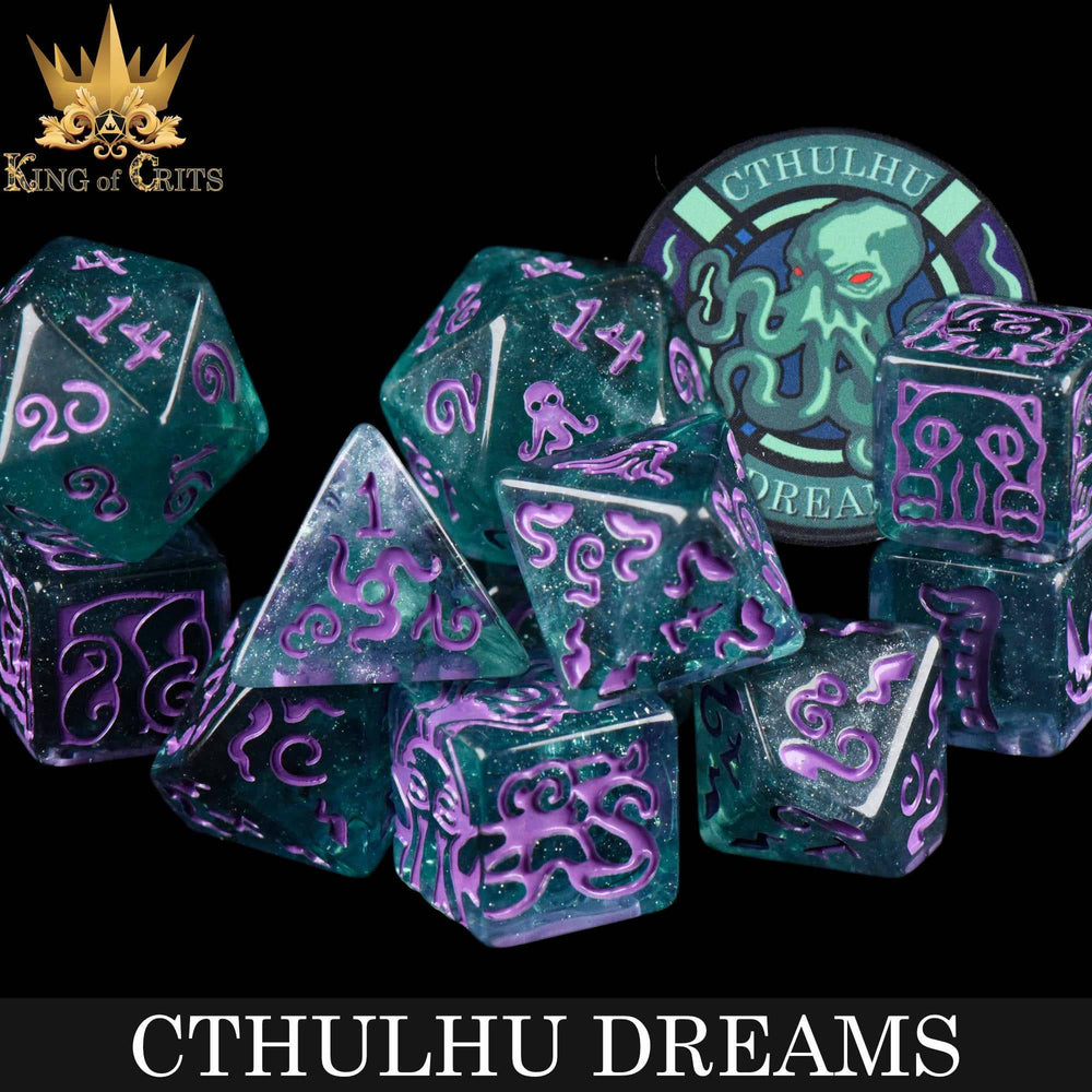King of Crits Dice Set - Cthulhu Dreams (11-Piece)