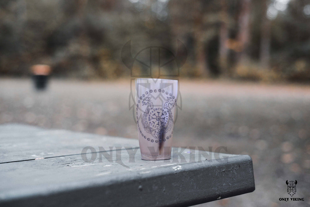 Drinking Horn Beer Stein - Viking Compass