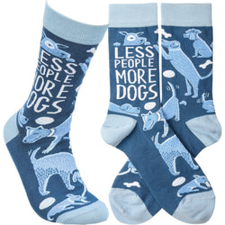 Crew Socks - Less People More Dogs