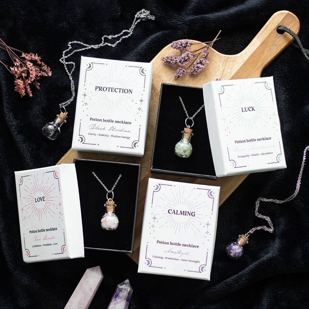 Potion Bottle Necklace - Rose Quartz