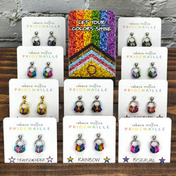 Pridemaille Tiny Hoop Earring - LGBTQ Rainbow