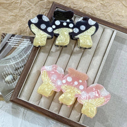 Hair Clip - Colorful Triple Mushroom